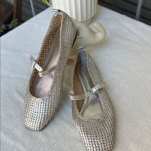 H&M Silver Textured Women's Flats
